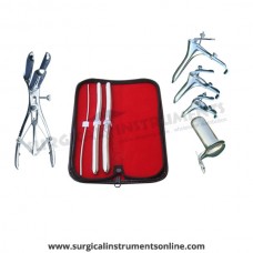 Hegar uterine dilator 3 pieces set,3-4, 11-12, 13-14, mathieu speculum, grave 3pcs, collin large